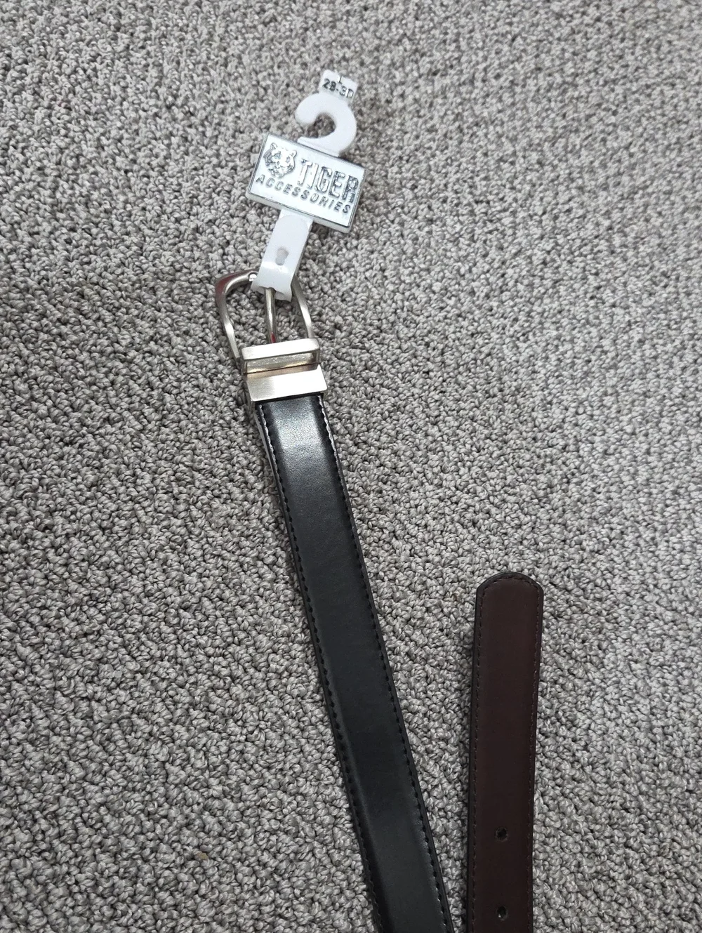 Tigar Kids reversible black and brown belt Large 28-30